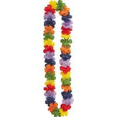Boîte de colliers de fleurs - Arc-en-ciel - 40" - 25/Pqt